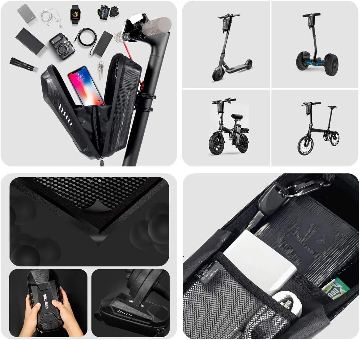 WILD MAN Rainproof Quick Release Scooter Storage Bag for Kick Scooters Folding Bike Self Balancing Scooters
