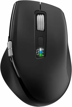 Wireless Bluetooth Mouse with Smart Flying Scroll,Side Thumb Scroll Ergonomic Mice,Silent Multi-Device Mouse for Computer,Laptop,iPad,Tablet,MacBook (Black)