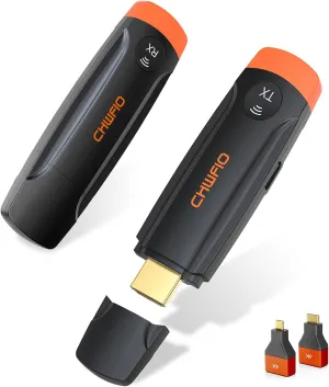 Wireless HDMI Transmitter and Receiver:,196FT 4K Decode HDMI Wireless Transmitter Plug&Play,1080P Output for Home Office Streaming Video from Laptop/PC/TV Box to Monitor
