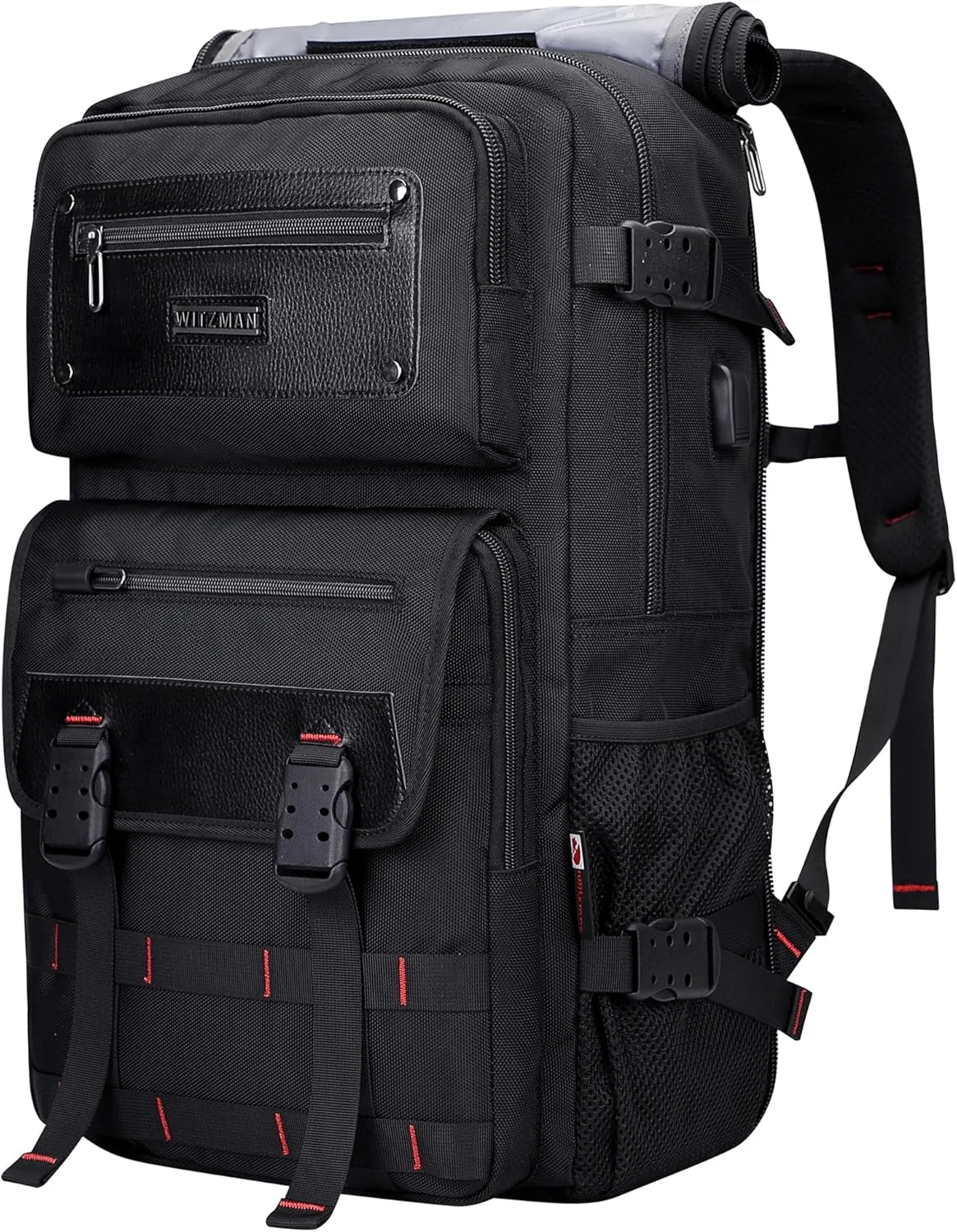 WITZMAN Carry On Travel Backpack for Men Duffle Bags Fit for 17 Inch Laptop Airline Approved Laptop Backpack(B685 Black)