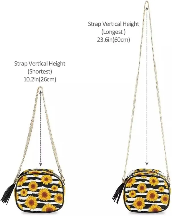 Women Handbags Fashion Korean Version Shoulder Bag Sunflower Pattern Chain Messenger Bag Sweet Woman Evening Bag