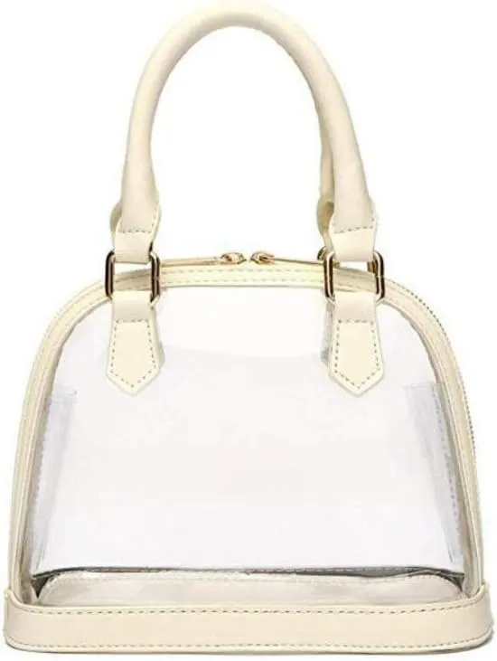 Women Jelly Transparent Shoulder Bag Tote Outdoor Ladies PVC Handbag Messenger Shoulder Bag