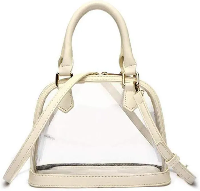 Women Jelly Transparent Shoulder Bag Tote Outdoor Ladies PVC Handbag Messenger Shoulder Bag