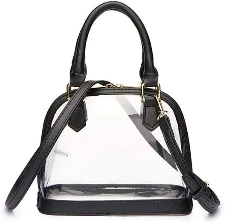 Women Jelly Transparent Shoulder Bag Tote Outdoor Ladies PVC Handbag Messenger Shoulder Bag