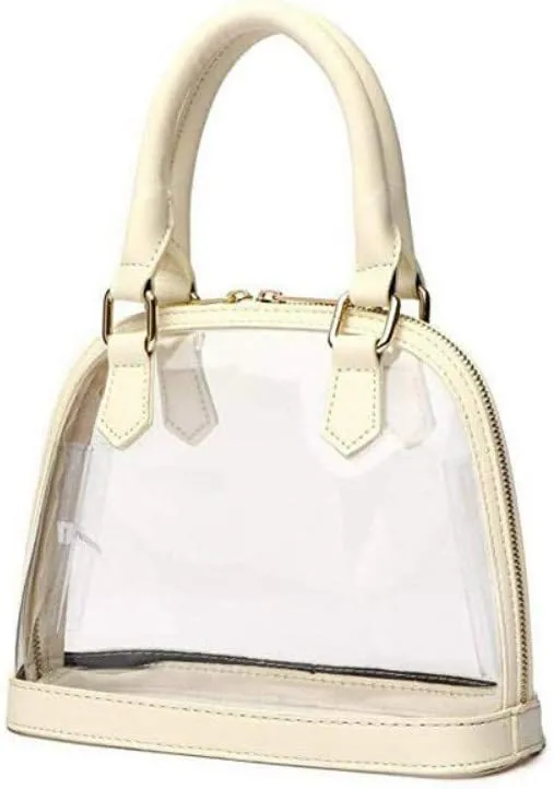 Women Jelly Transparent Shoulder Bag Tote Outdoor Ladies PVC Handbag Messenger Shoulder Bag