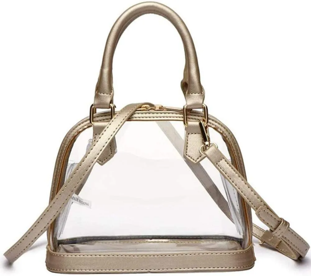 Women Jelly Transparent Shoulder Bag Tote Outdoor Ladies PVC Handbag Messenger Shoulder Bag