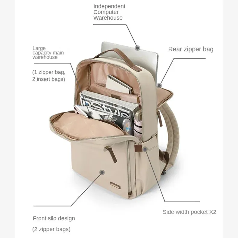 Women Laptop Backpack 14 15 6 Inches Waterproof