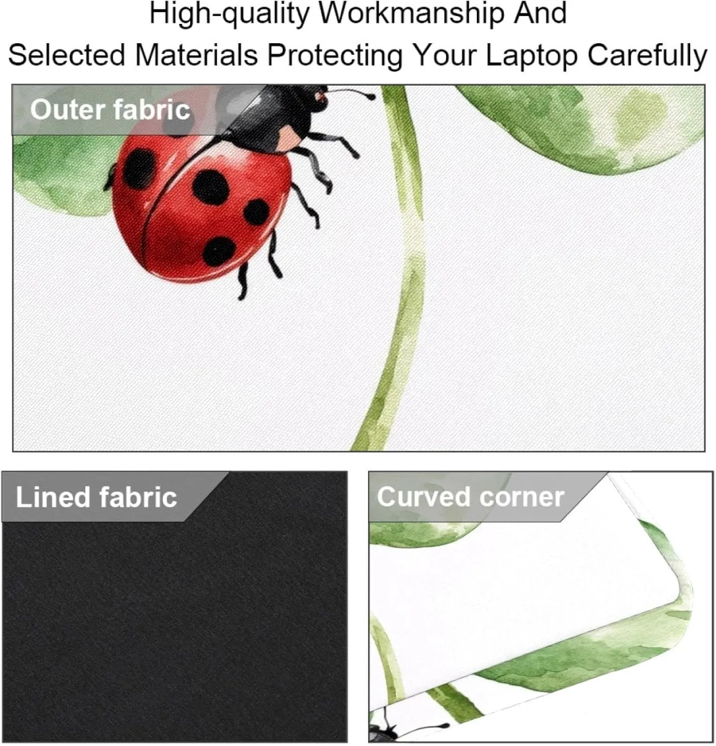 Women Laptop Bag St Patrick Day Nature Plants Four Leaf Clovers Laptop Computer Bag Work Tote Bag Shoulder Messenger Bag