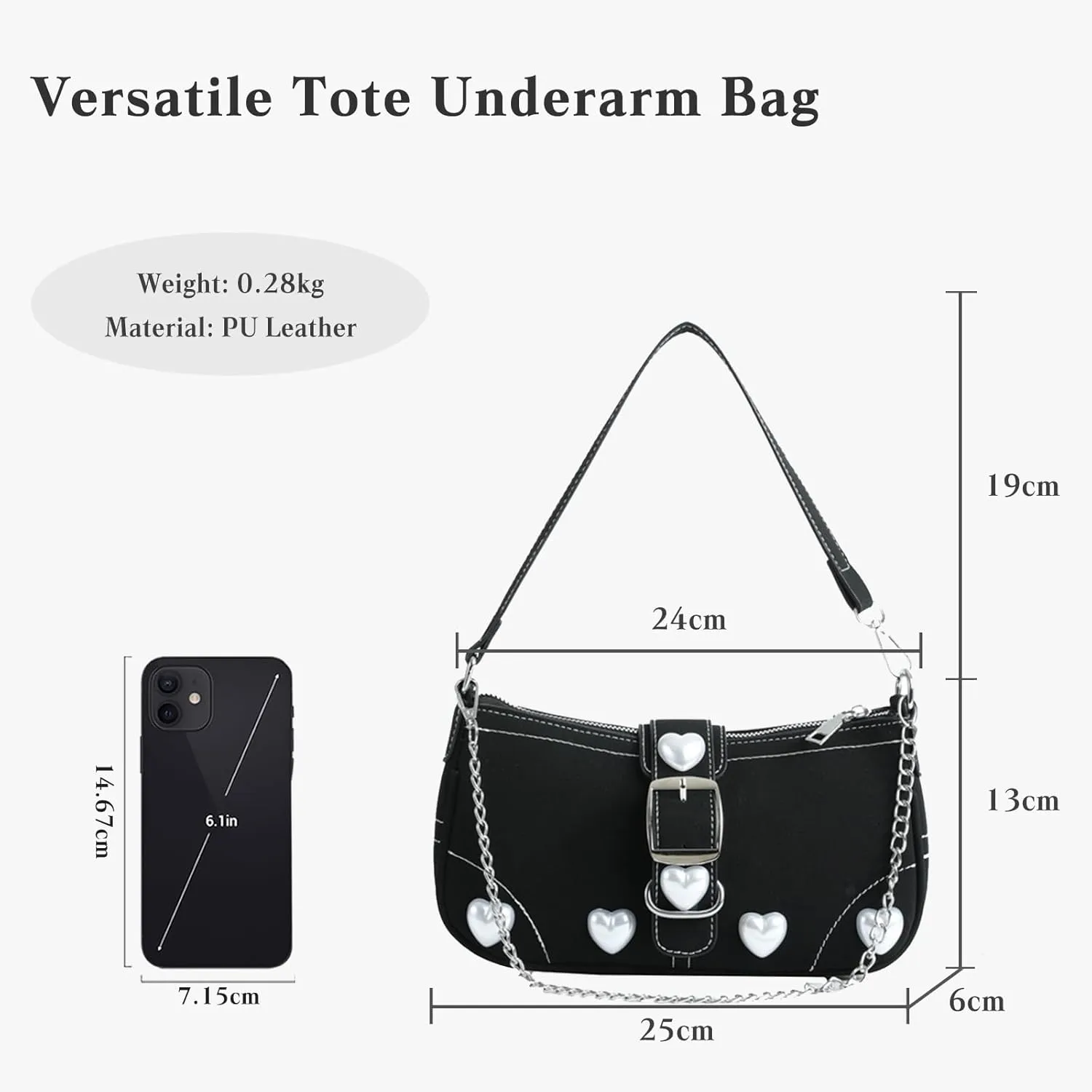 Women PU Leather Handbag Medium Capacity Shoulder Bag Crossbody Bag with Zipper Tote Bag Vintage Messenger Bag