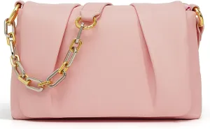 Women Ruched Cloud Handbag Female Flap Underarm Shoulder Bag Messenger Bag Female Chain Shoulder Bag