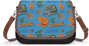Women's Bag Crab Print Adjustable Shoulder Strap Shoulder Bag Multi-Pocket Magic Buckle Crossbody Bag
