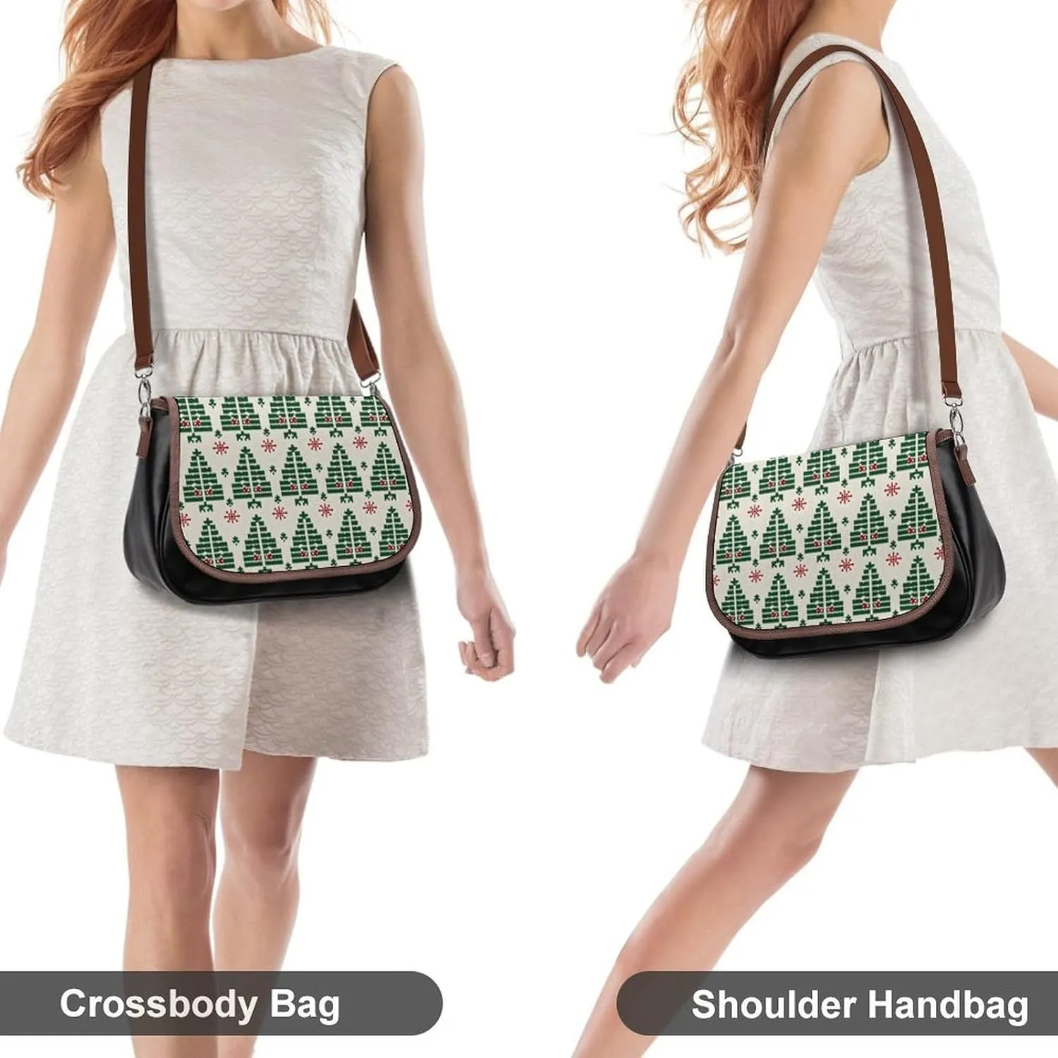 Women's Bag Pumpkin Pattern Adjustable Shoulder Strap Shoulder Bag Multi-Pocket Magic Buckle Crossbody Bag