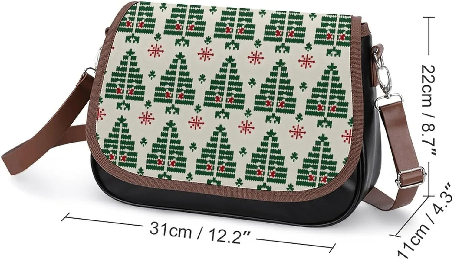 Women's Bag Pumpkin Pattern Adjustable Shoulder Strap Shoulder Bag Multi-Pocket Magic Buckle Crossbody Bag
