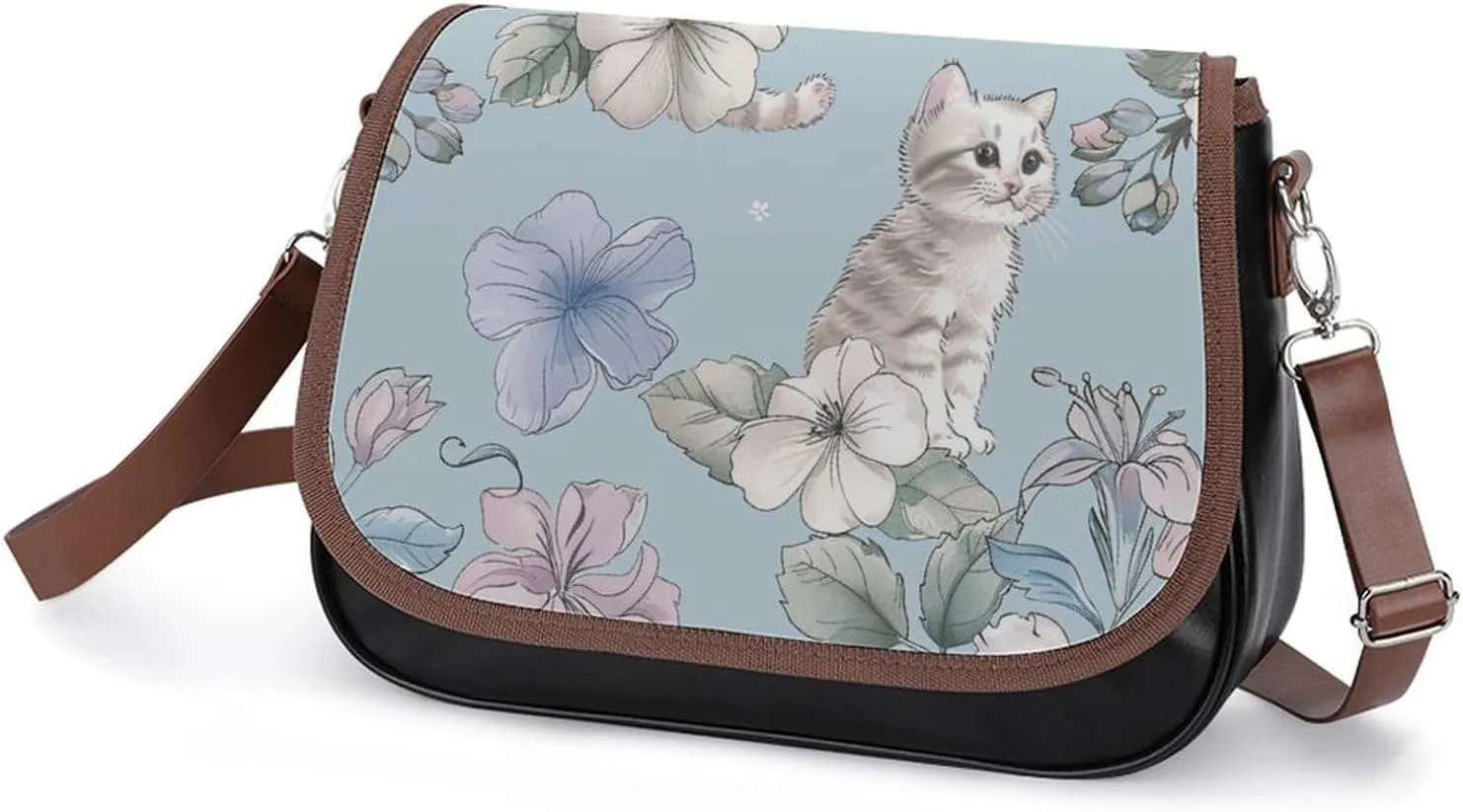 Women's Bag Pumpkin Pattern Adjustable Shoulder Strap Shoulder Bag Multi-Pocket Magic Buckle Crossbody Bag