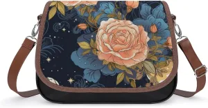 Women's Bag Pumpkin Pattern Adjustable Shoulder Strap Shoulder Bag Multi-Pocket Magic Buckle Crossbody Bag