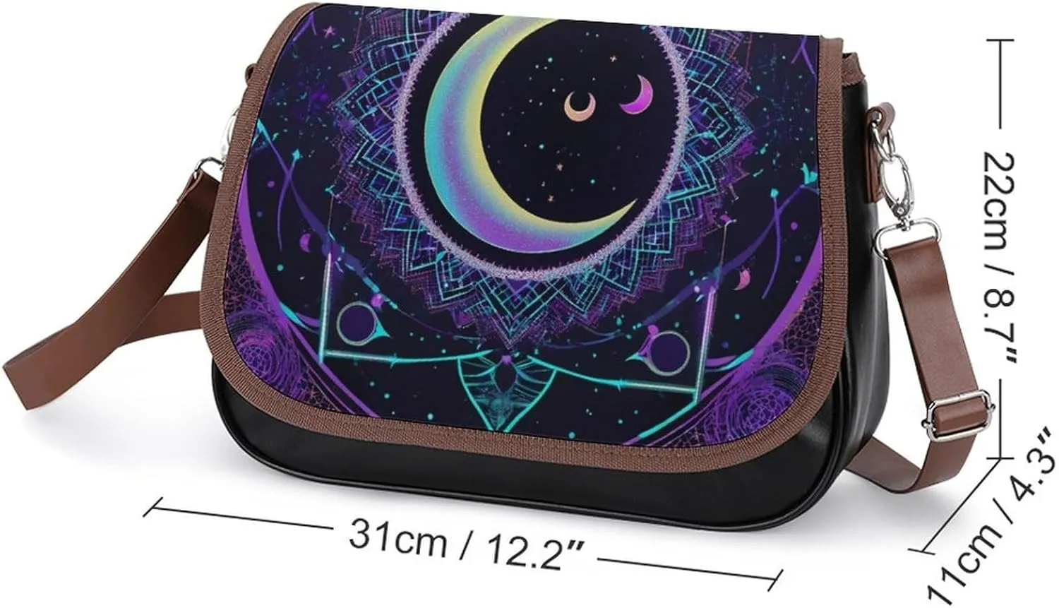 Womens Casual Crossbody Bag, Small PU Leather Shoulder Bag Travel Messenger Bags