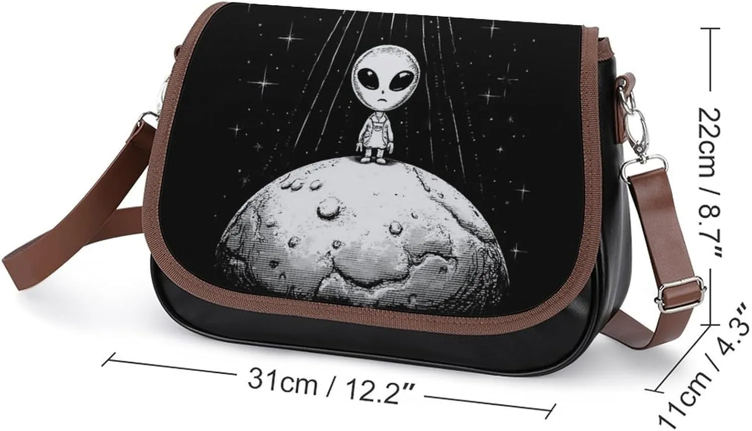 Womens Casual Crossbody Bag, Small PU Leather Shoulder Bag Travel Messenger Bags