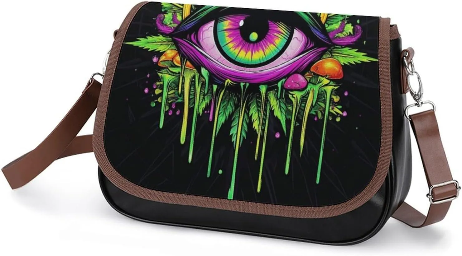 Womens Casual Crossbody Bag, Small PU Leather Shoulder Bag Travel Messenger Bags
