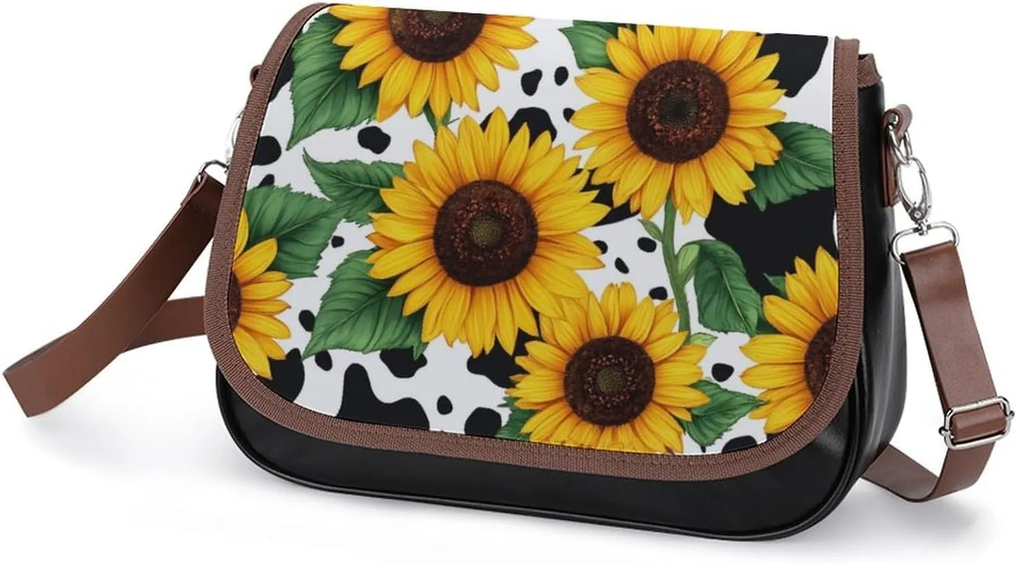 Womens Casual Crossbody Bag, Small PU Leather Shoulder Bag Travel Messenger Bags