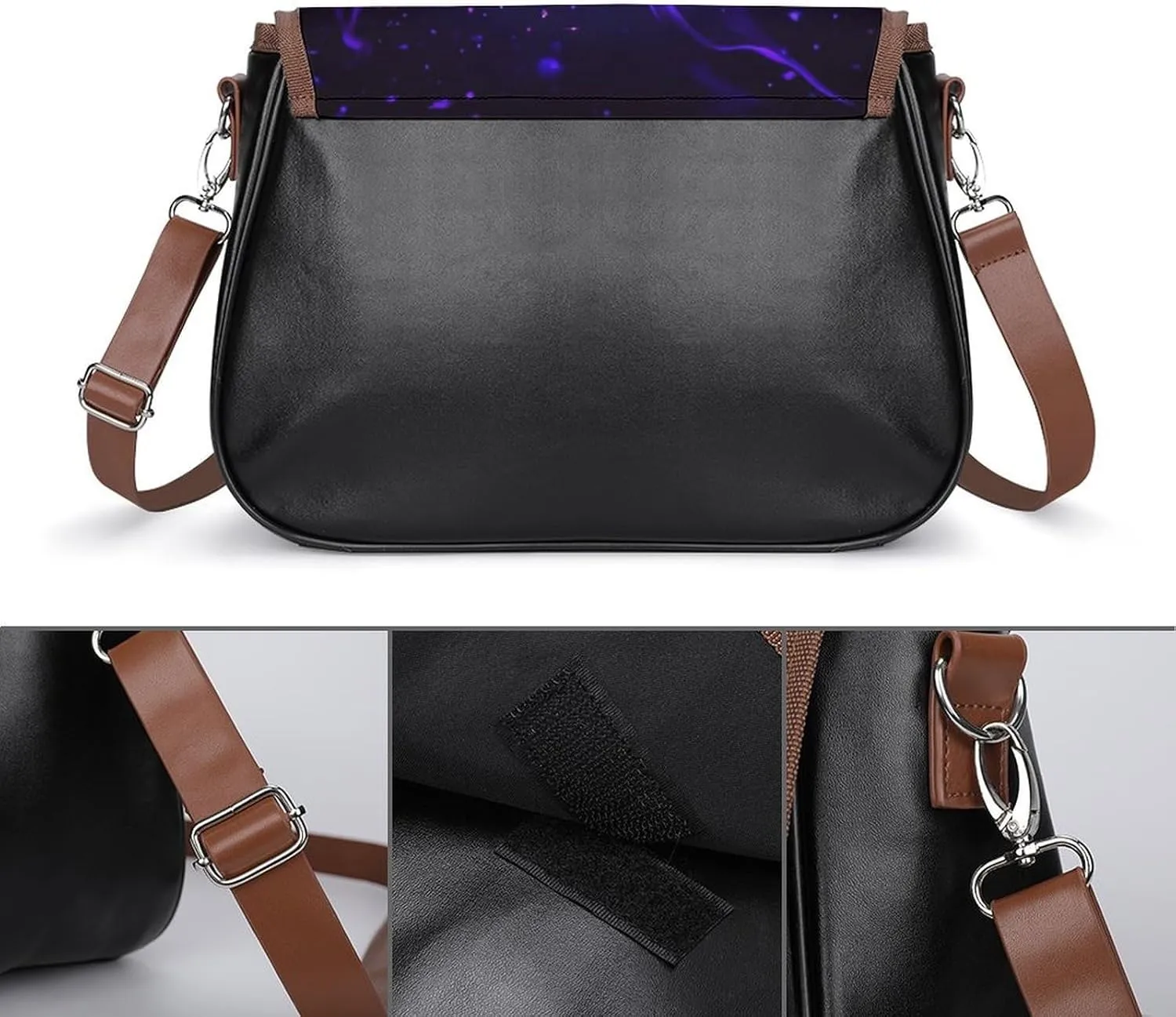 Womens Casual Crossbody Bag, Small PU Leather Shoulder Bag Travel Messenger Bags