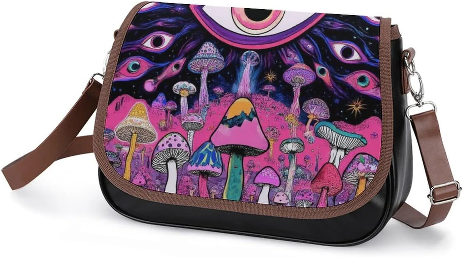 Womens Casual Crossbody Bag, Small PU Leather Shoulder Bag Travel Messenger Bags