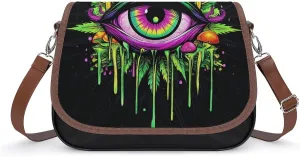 Womens Casual Crossbody Bag, Small PU Leather Shoulder Bag Travel Messenger Bags