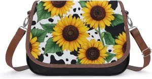 Womens Casual Crossbody Bag, Small PU Leather Shoulder Bag Travel Messenger Bags