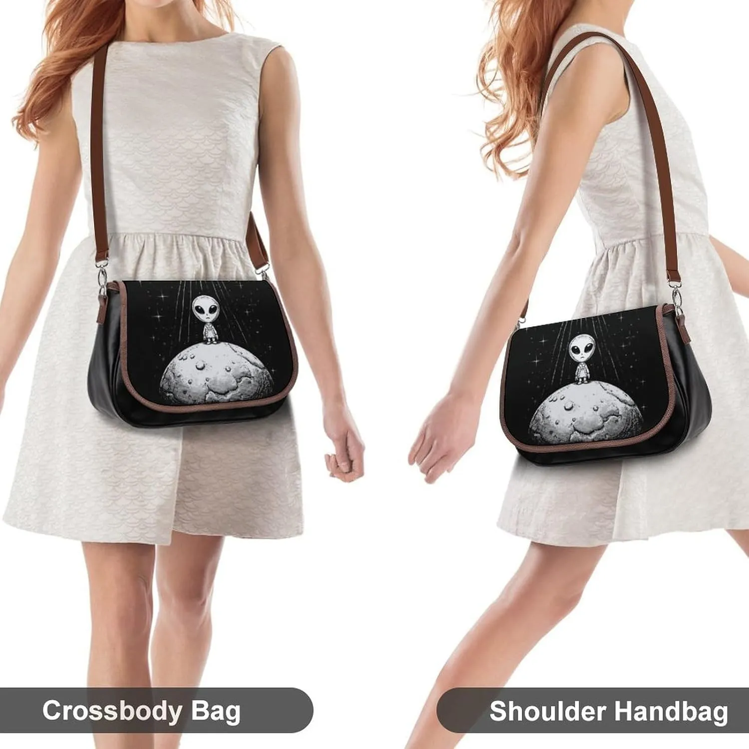 Womens Casual Crossbody Bag, Small PU Leather Shoulder Bag Travel Messenger Bags