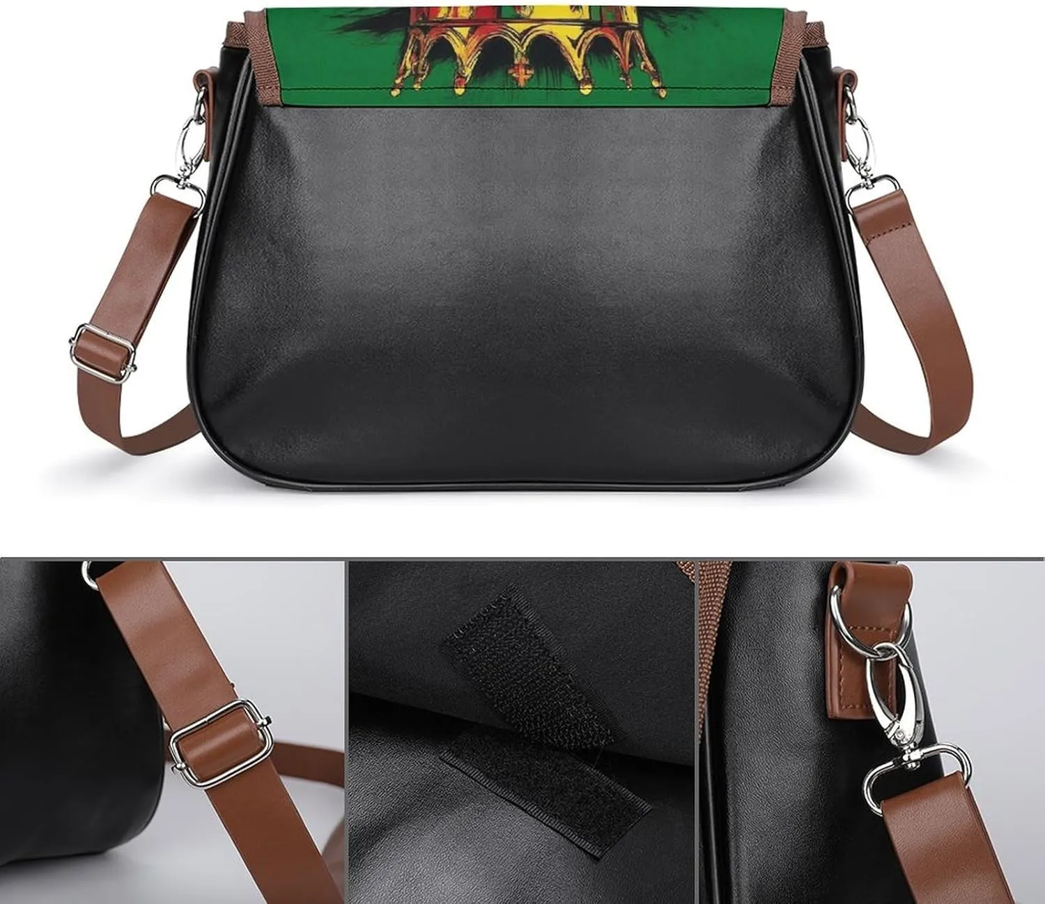 Womens Casual Crossbody Bag, Small PU Leather Shoulder Bag Travel Messenger Bags