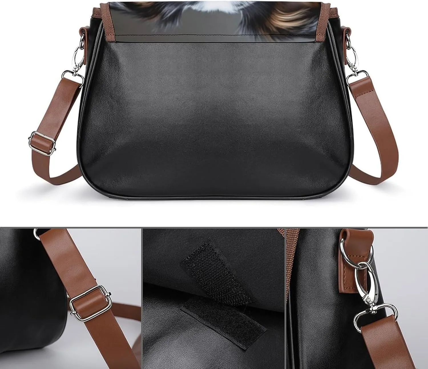 Womens Casual Crossbody Bag, Small PU Leather Shoulder Bag Travel Messenger Bags