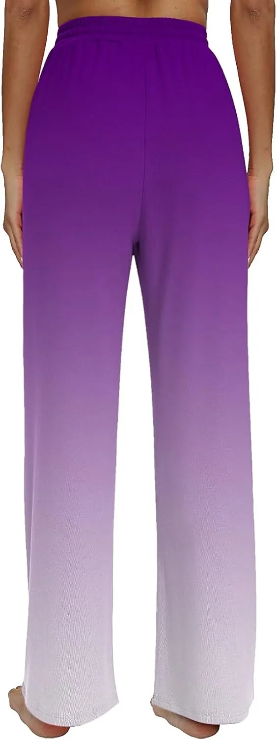 Women's Casual Loose Fit Pants Gym Fitness Outdoor Activitie Sweatpants Elastic Waistband Straight Leg Casual Trouser