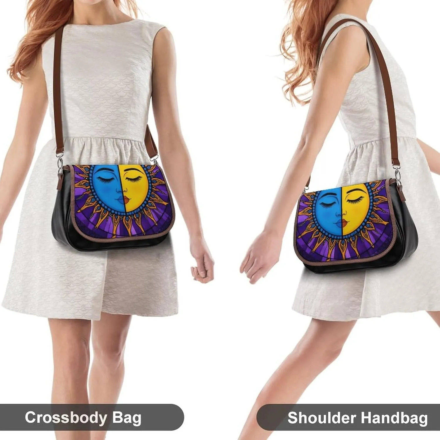 Womens Crossbody Purse Lightweight PU Leather Shoulder Bag Waterproof Messenger Bags