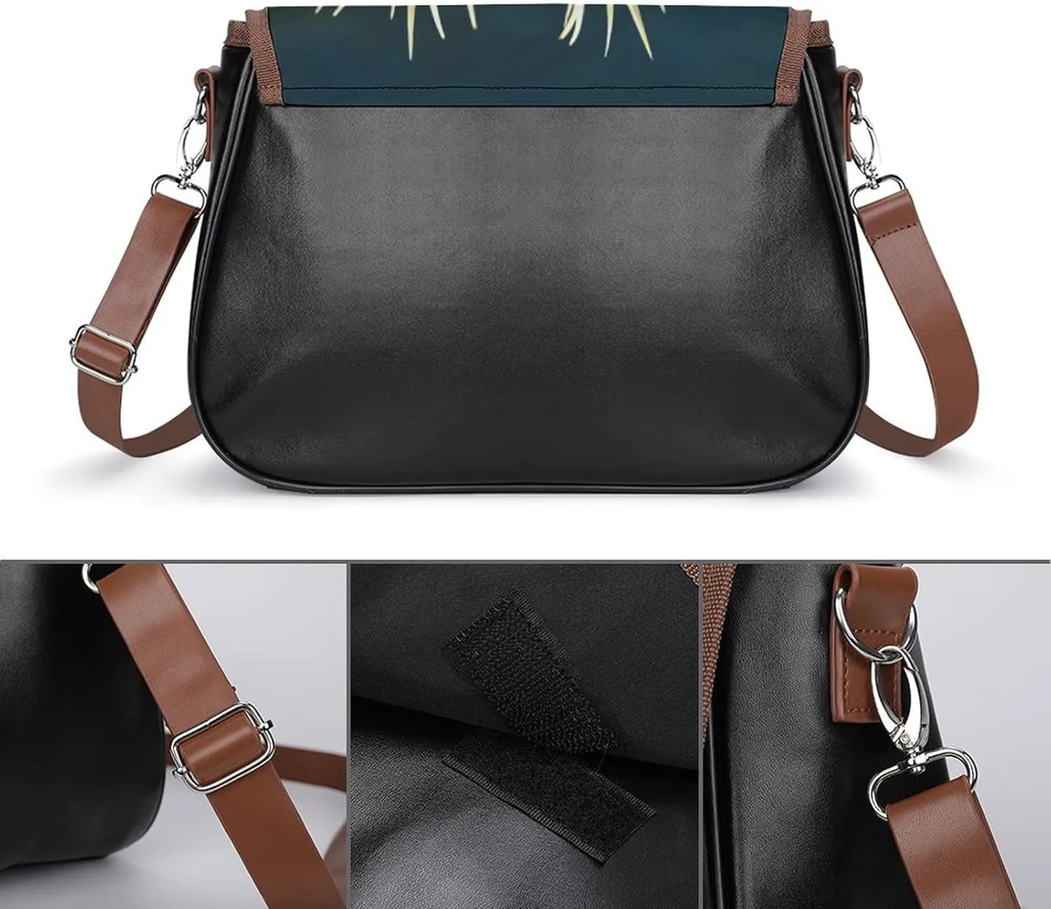 Womens Crossbody Purse Lightweight PU Leather Shoulder Bag Waterproof Messenger Bags