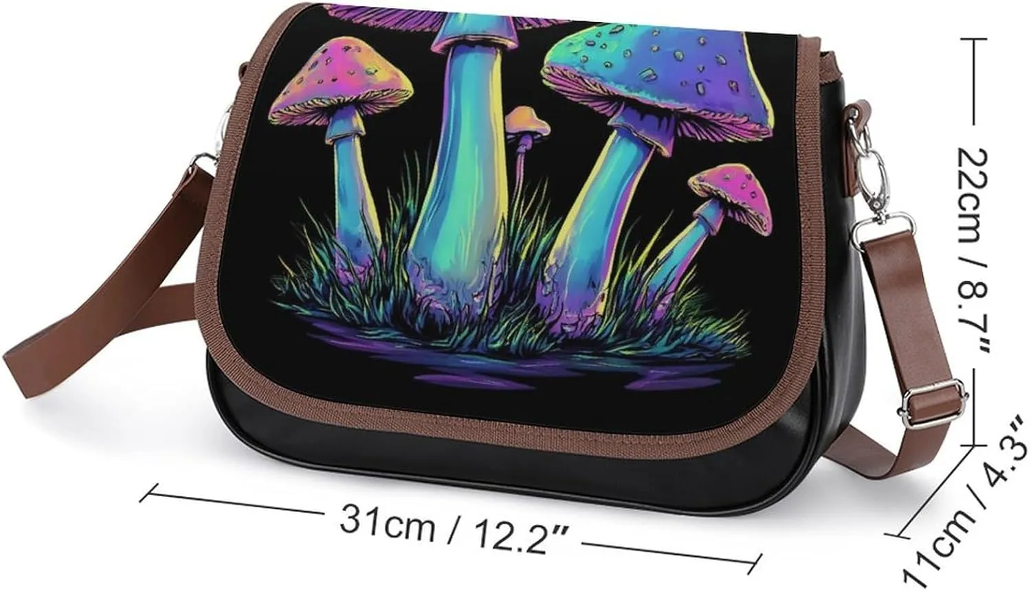 Womens Crossbody Purse Lightweight PU Leather Shoulder Bag Waterproof Messenger Bags