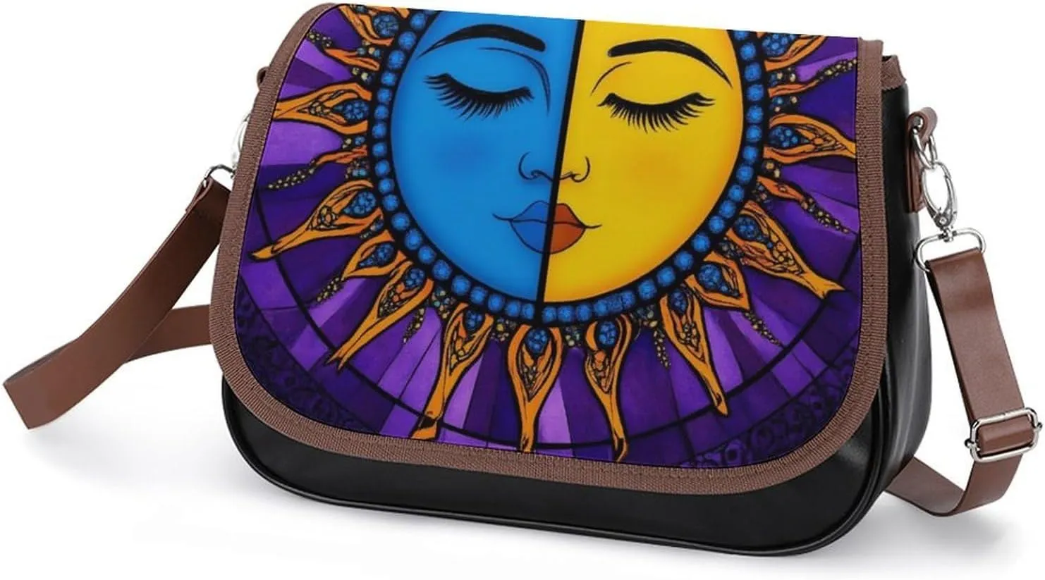 Womens Crossbody Purse Lightweight PU Leather Shoulder Bag Waterproof Messenger Bags