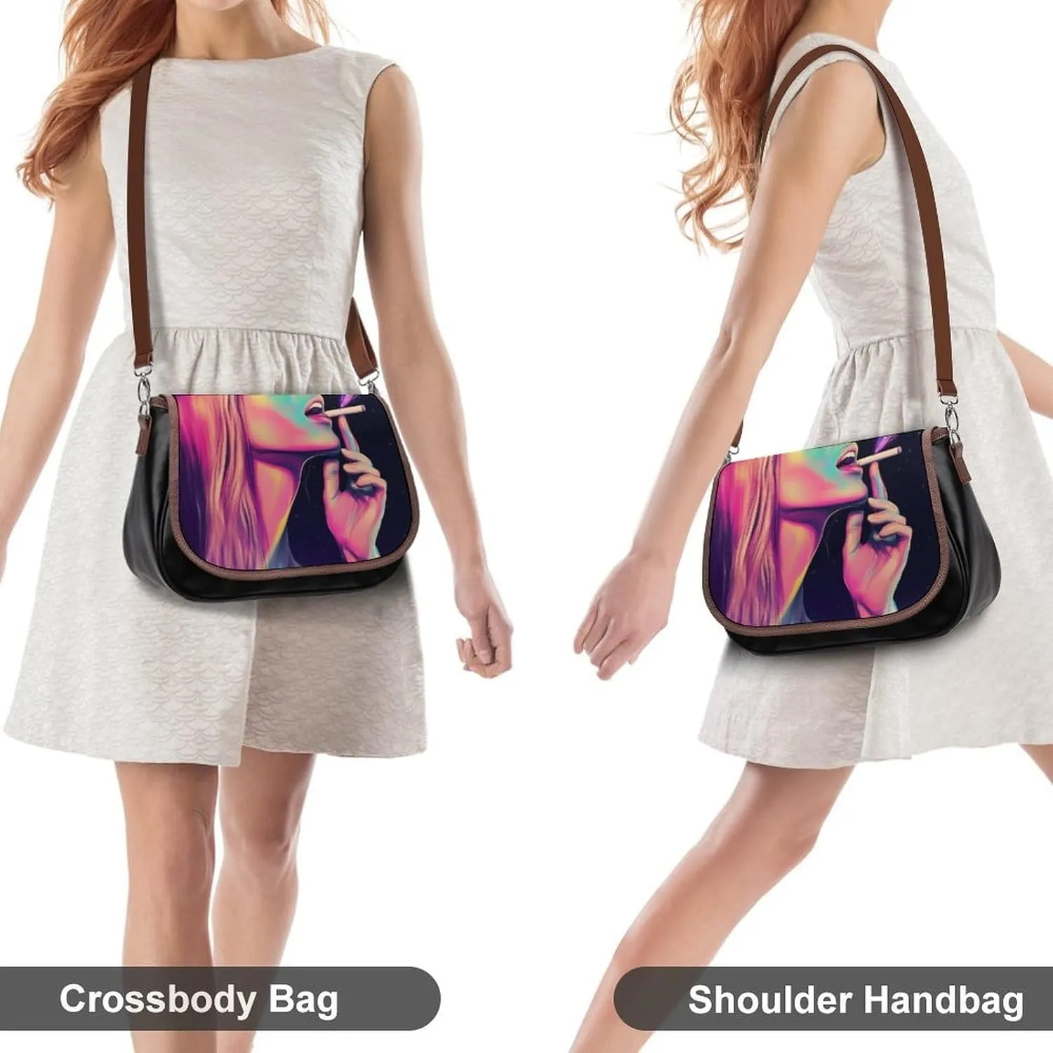 Womens Crossbody Purse Lightweight PU Leather Shoulder Bag Waterproof Messenger Bags