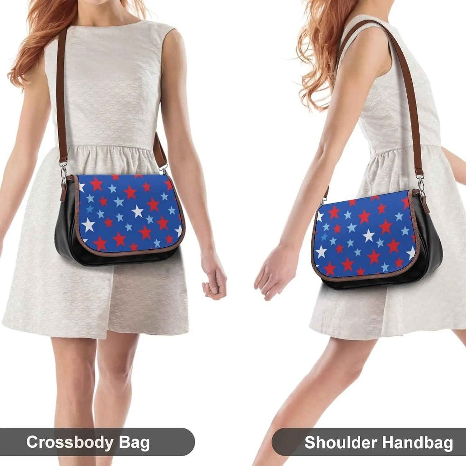 Womens Crossbody Purse Lightweight PU Leather Shoulder Bag Waterproof Messenger Bags