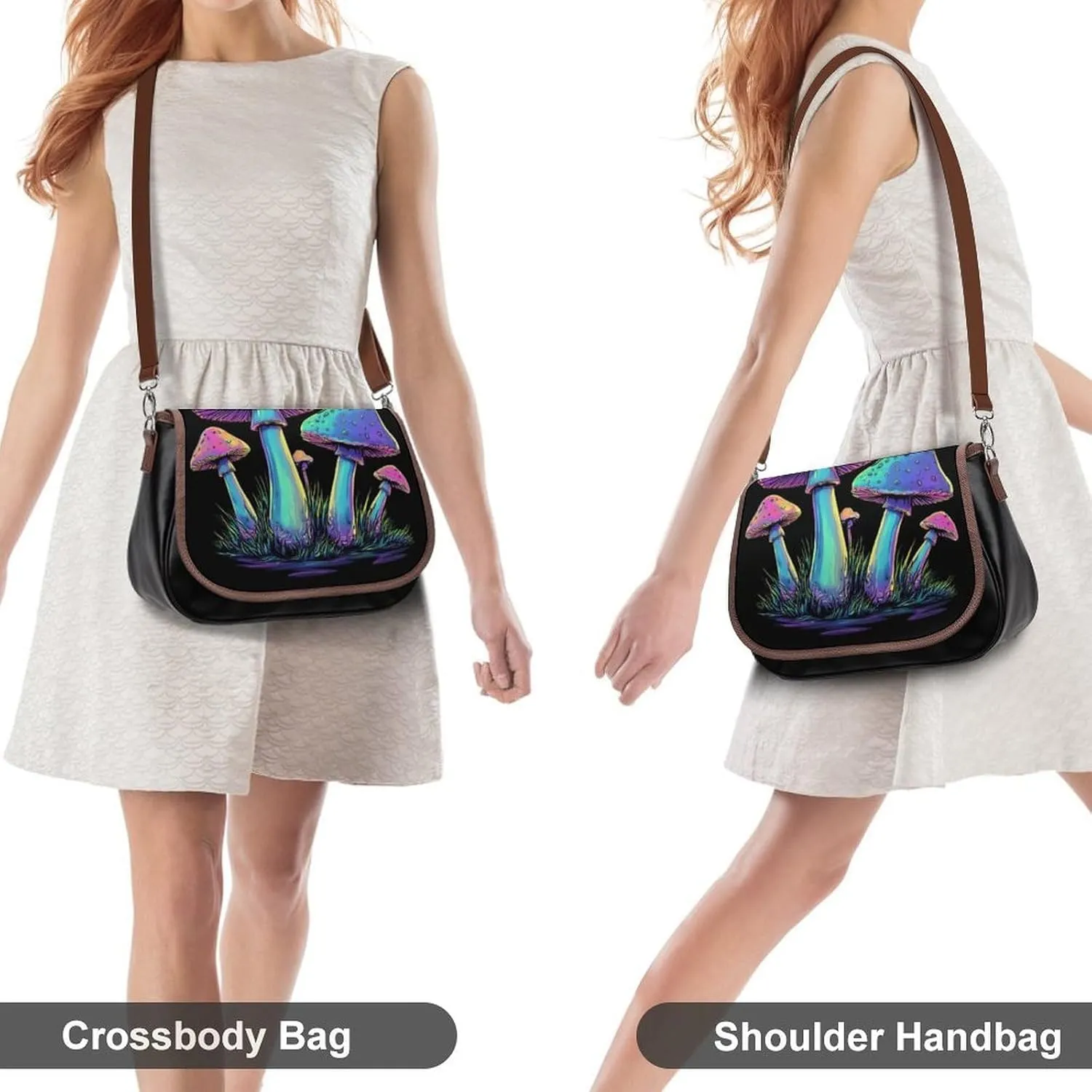 Womens Crossbody Purse Lightweight PU Leather Shoulder Bag Waterproof Messenger Bags