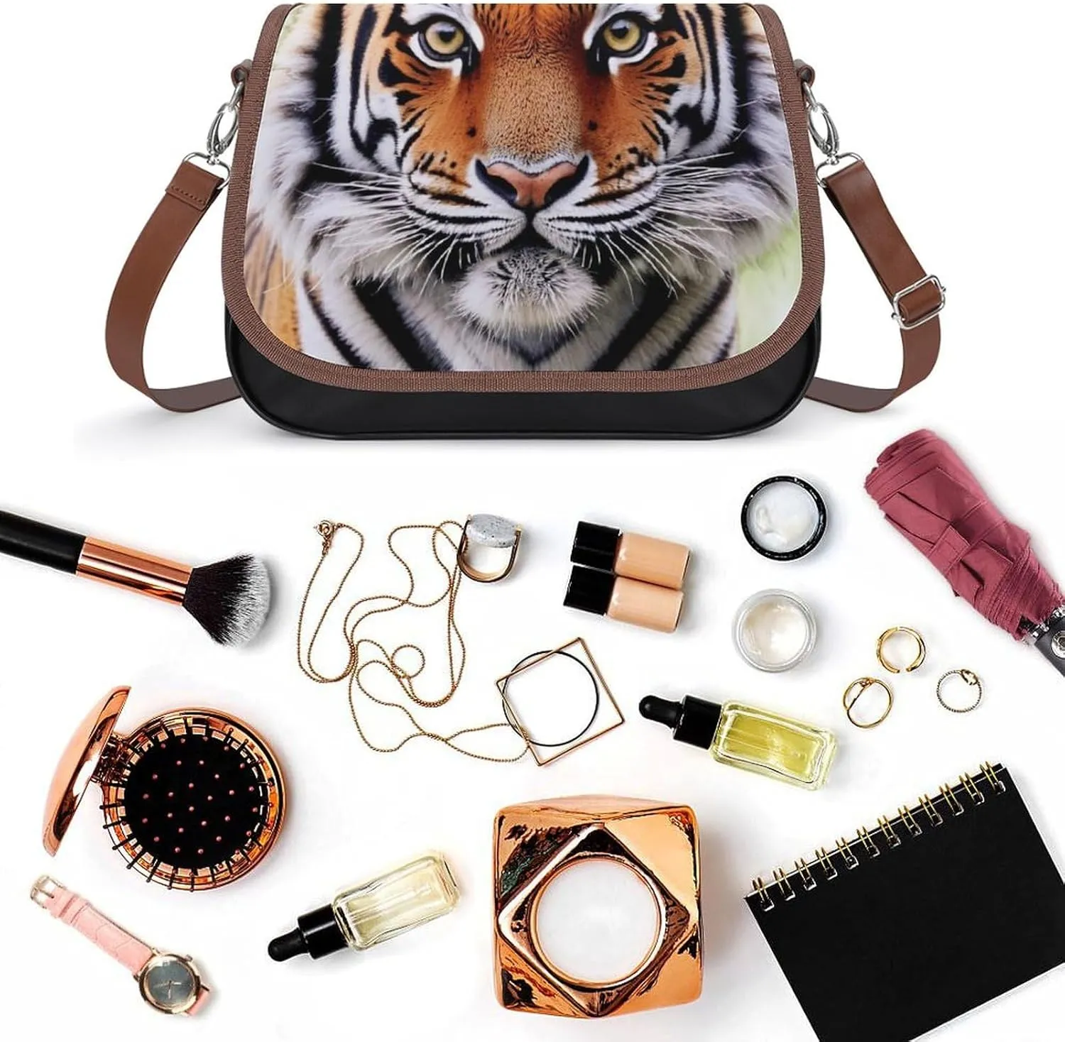Womens Crossbody Purse Lightweight PU Leather Shoulder Bag Waterproof Messenger Bags