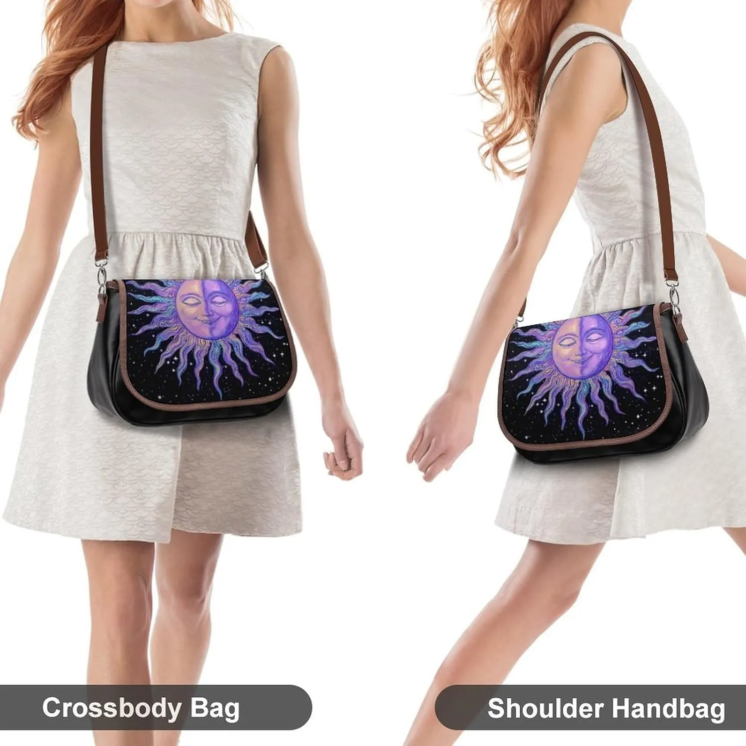 Womens Crossbody Purse Lightweight PU Leather Shoulder Bag Waterproof Messenger Bags