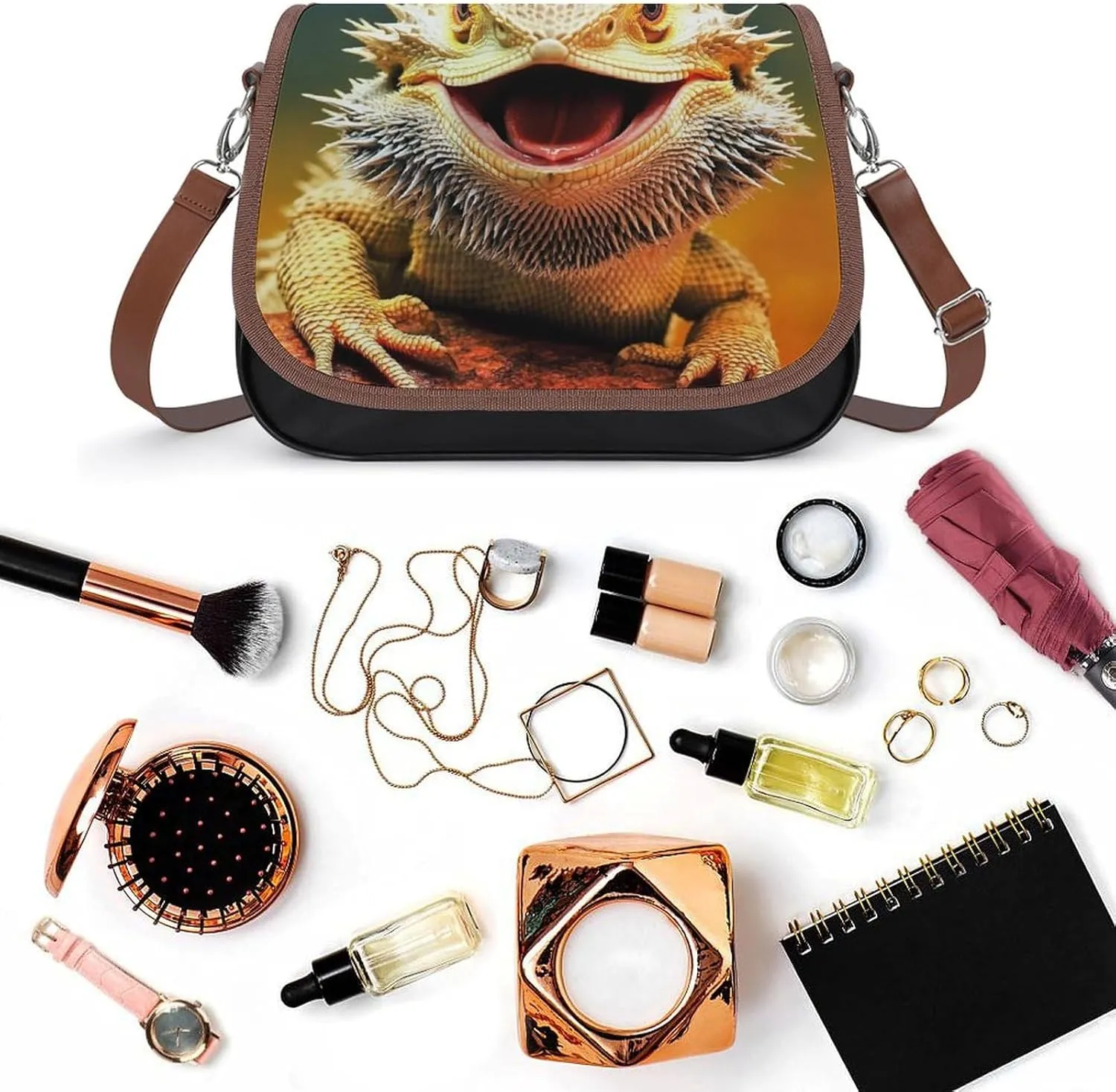 Womens Crossbody Purse Lightweight PU Leather Shoulder Bag Waterproof Messenger Bags