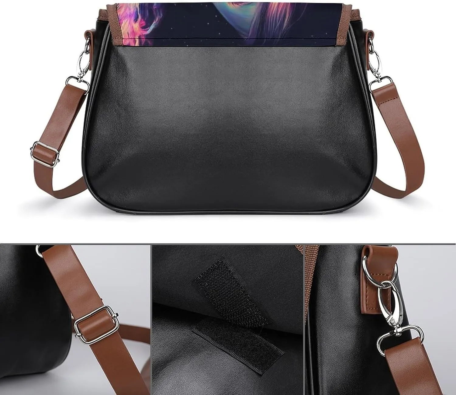 Womens Crossbody Purse Lightweight PU Leather Shoulder Bag Waterproof Messenger Bags