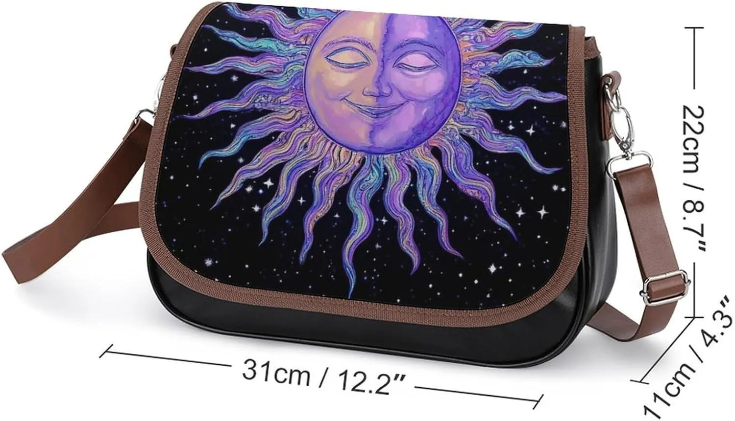 Womens Crossbody Purse Lightweight PU Leather Shoulder Bag Waterproof Messenger Bags