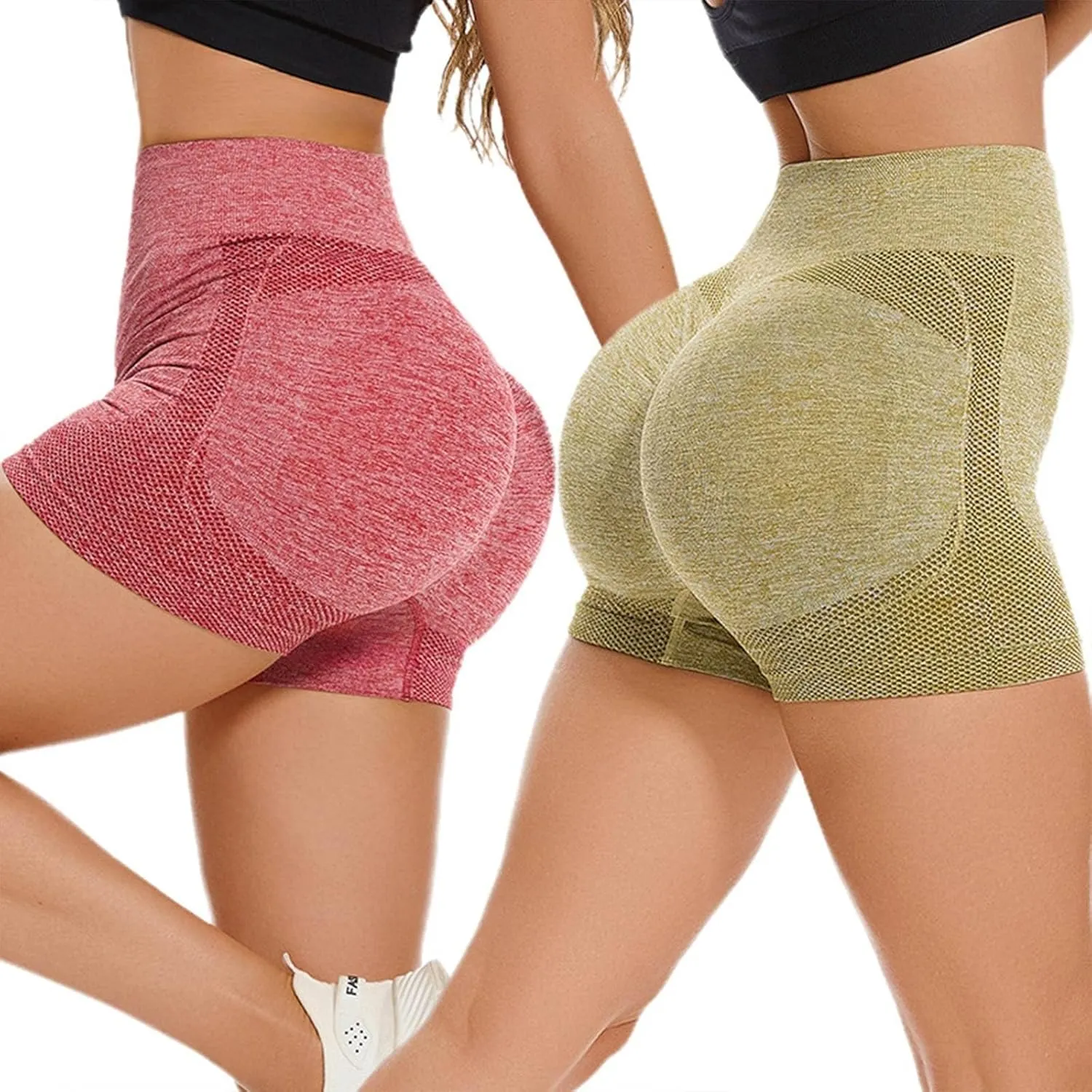 Women's Naked Feeling Biker Shorts Women's Shorts Athletic Booty Shorts Yoga Shorts Gym High Waisted Workout Spandex