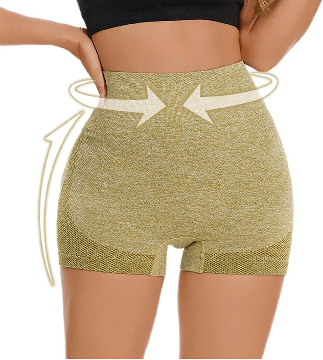Women's Naked Feeling Biker Shorts Women's Shorts Athletic Booty Shorts Yoga Shorts Gym High Waisted Workout Spandex