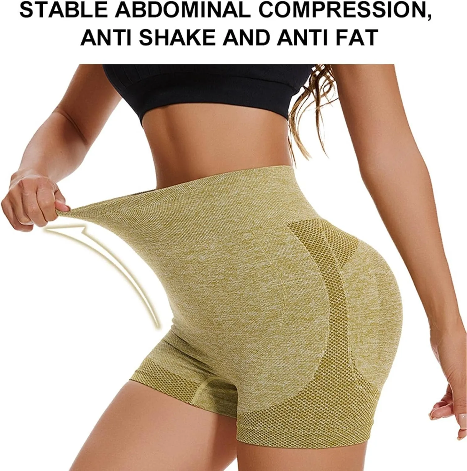 Women's Naked Feeling Biker Shorts Women's Shorts Athletic Booty Shorts Yoga Shorts Gym High Waisted Workout Spandex