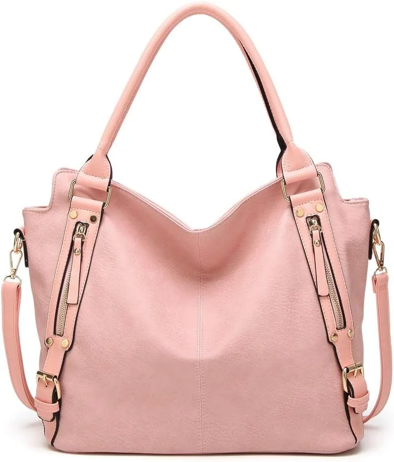 Women's Soft Pu Leather One-Shoulder Messenger Bag Large Capacity Zipper Oblique Satchel