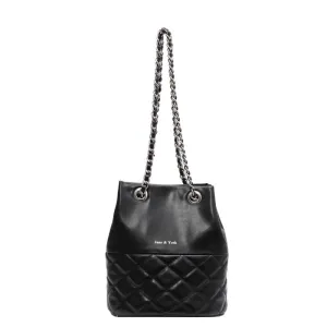 Women's Style Simple Women's Fashion Diamond Texture One-shoulder Bucket Crossbody Bag
