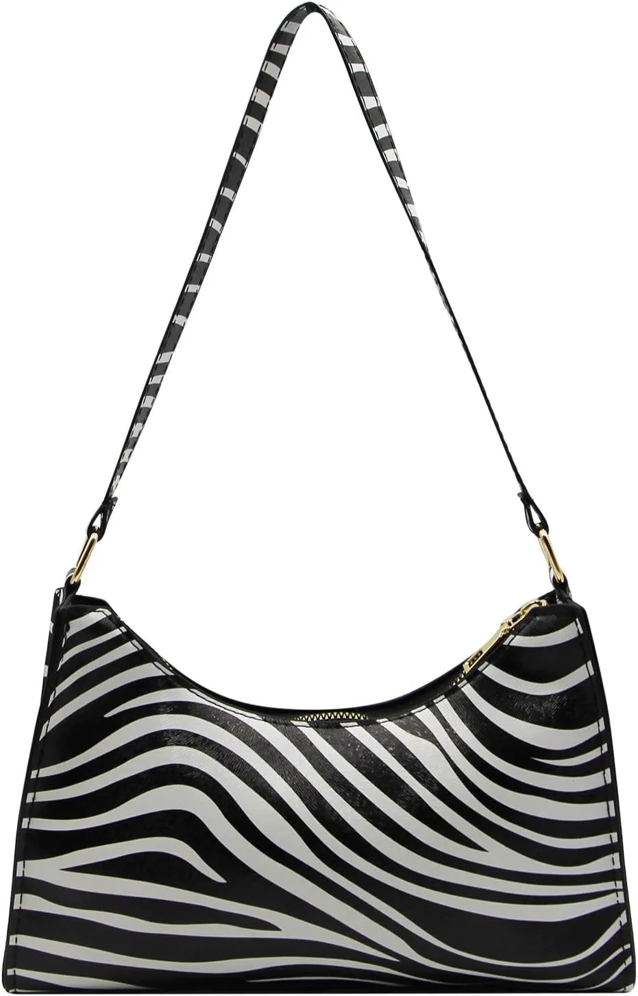Women's Zebra Print Tote Shoulder Bag Leather Top Handle Purse Travel Handbag Clutch Wallet