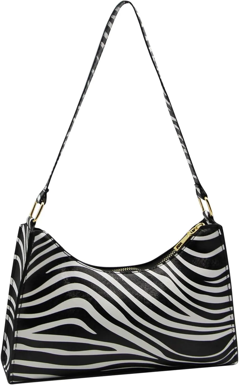 Women's Zebra Print Tote Shoulder Bag Leather Top Handle Purse Travel Handbag Clutch Wallet